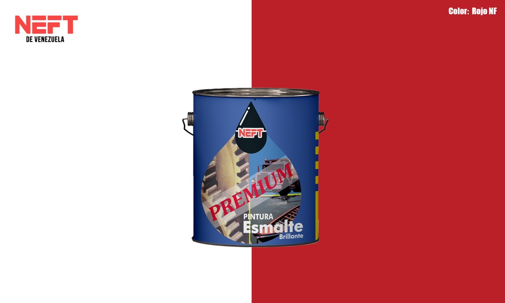 NEFT ESMALTE ROJO NF CUARTO GALON